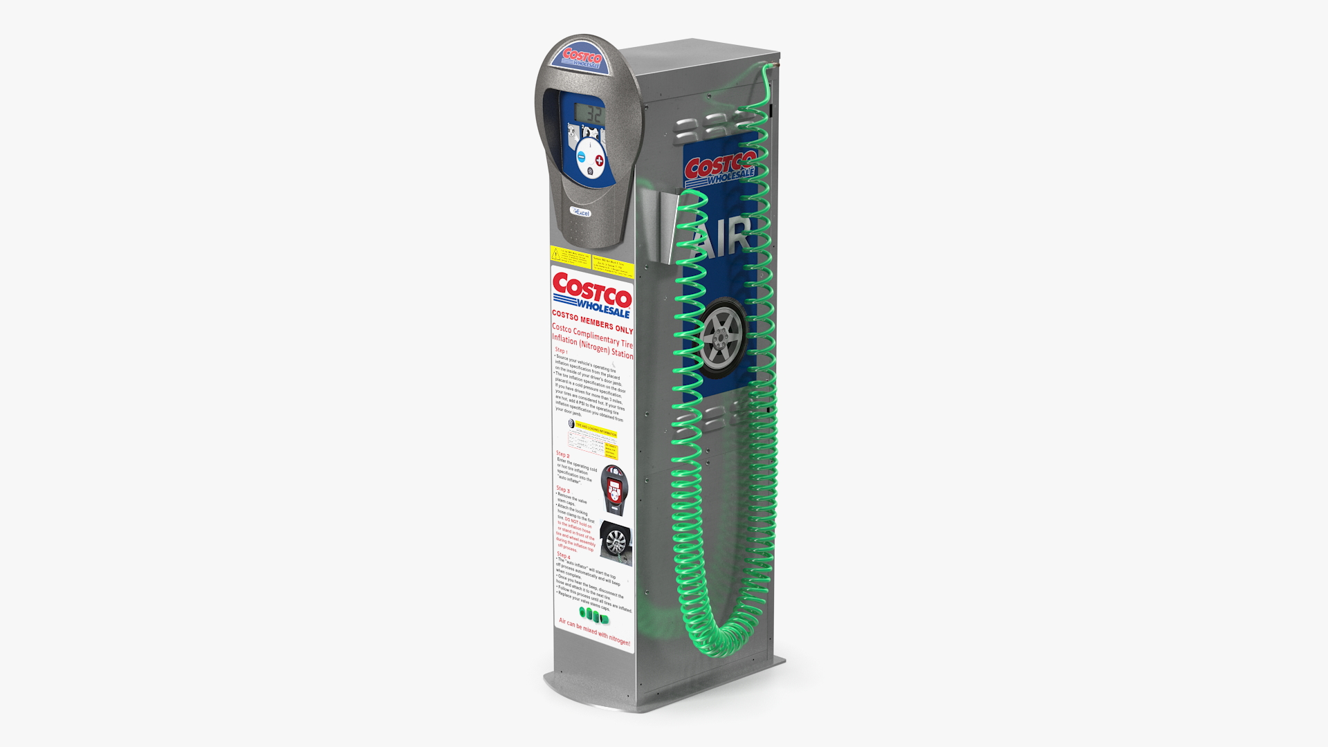 Self Service Tire Air Station Blue 3D model