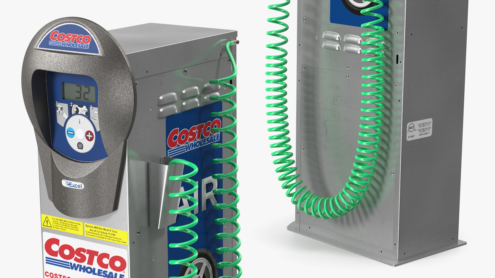 Self Service Tire Air Station Blue 3D model