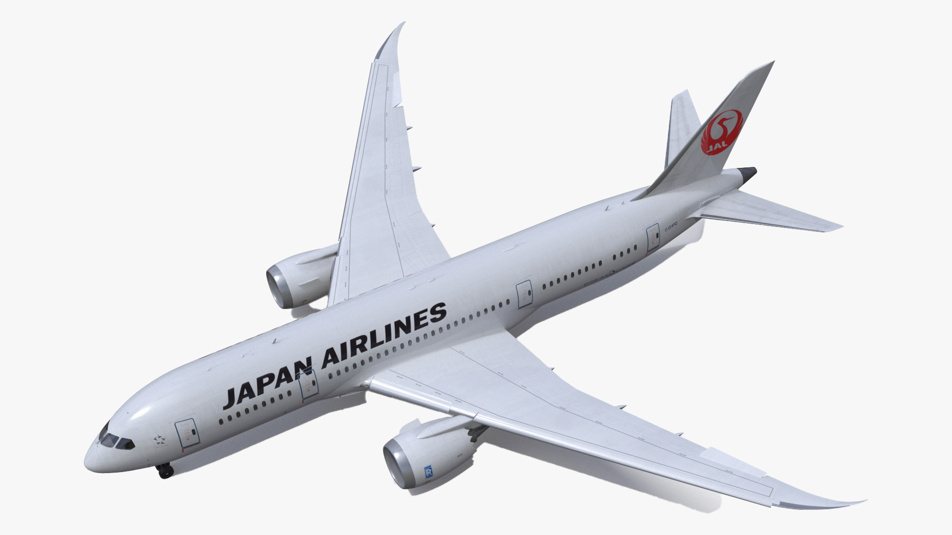 Boeing 787 Dreamliner Japan Airlines Rigged for Maya 3D