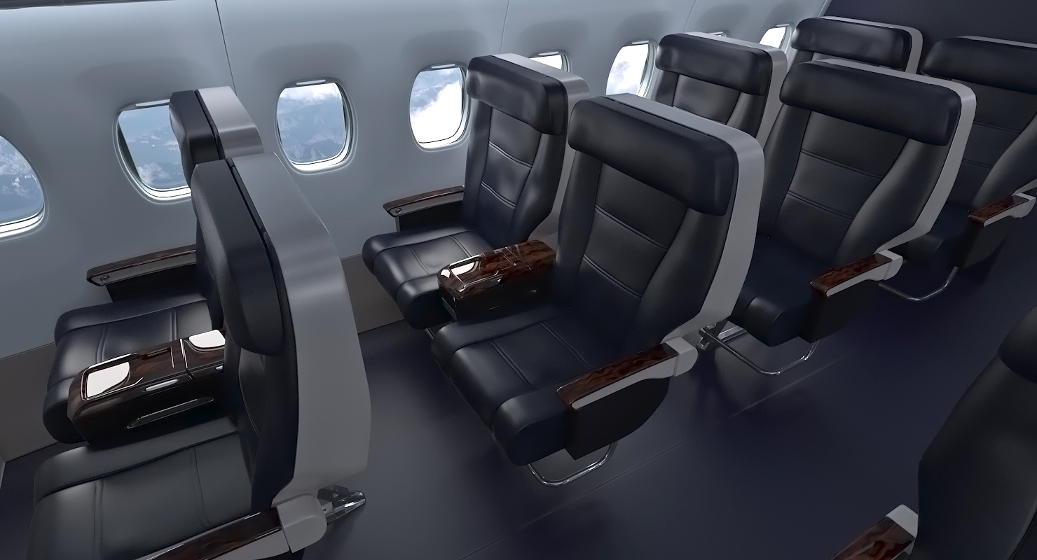 3D Boeing 737 900 with Interior United Airlines Rigged