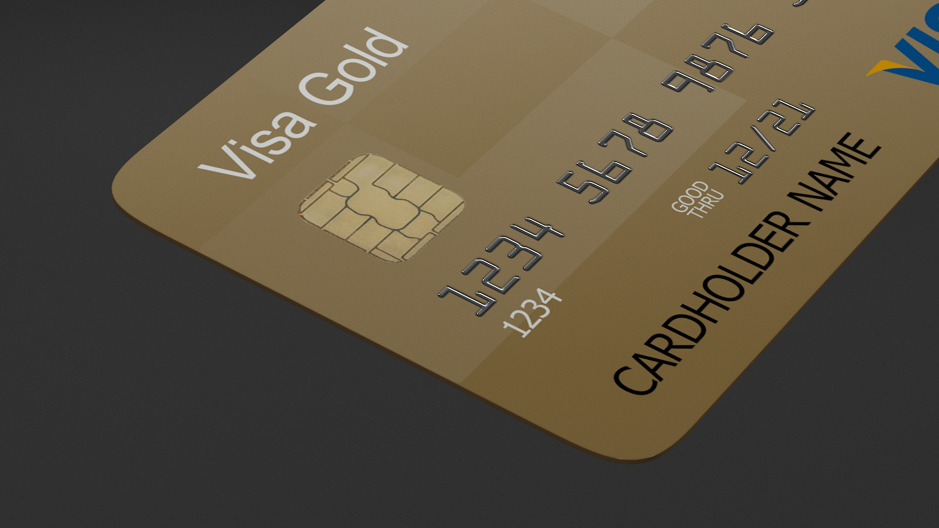 3D Visa Gold Credit Card