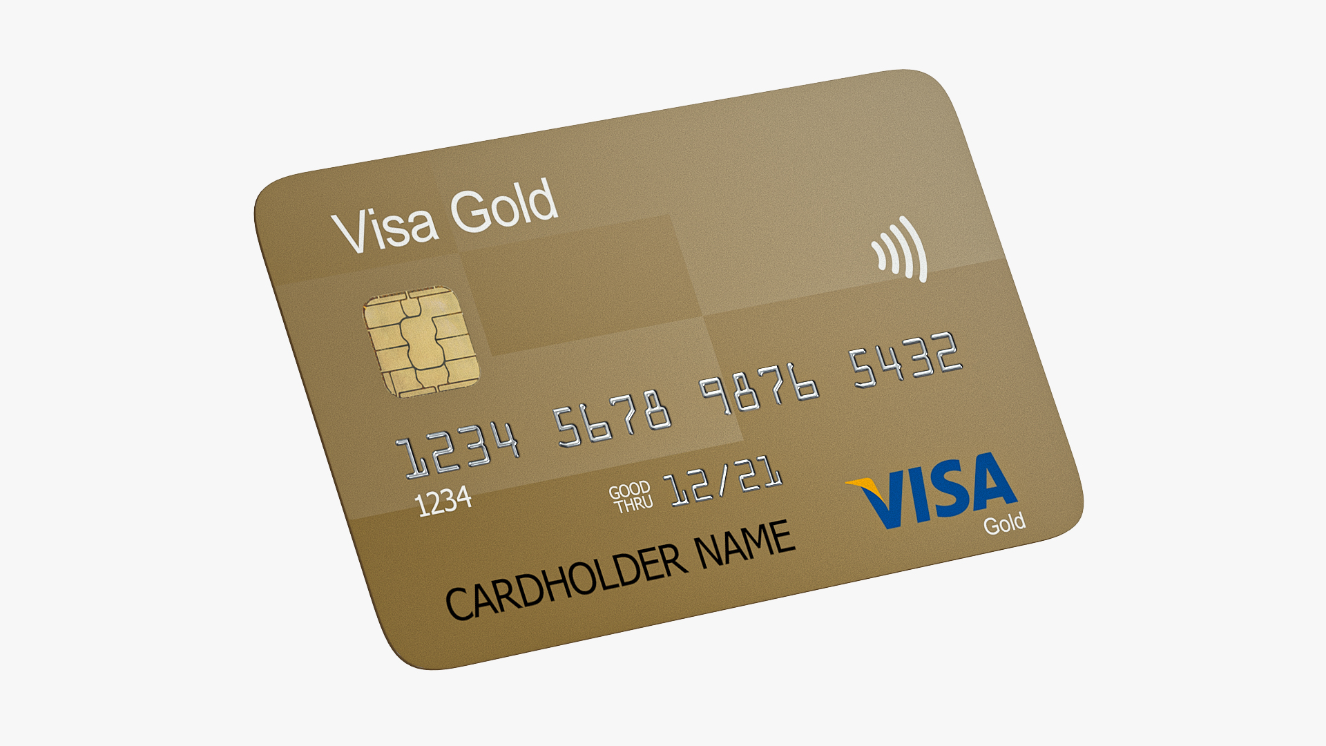 3D Visa Gold Credit Card