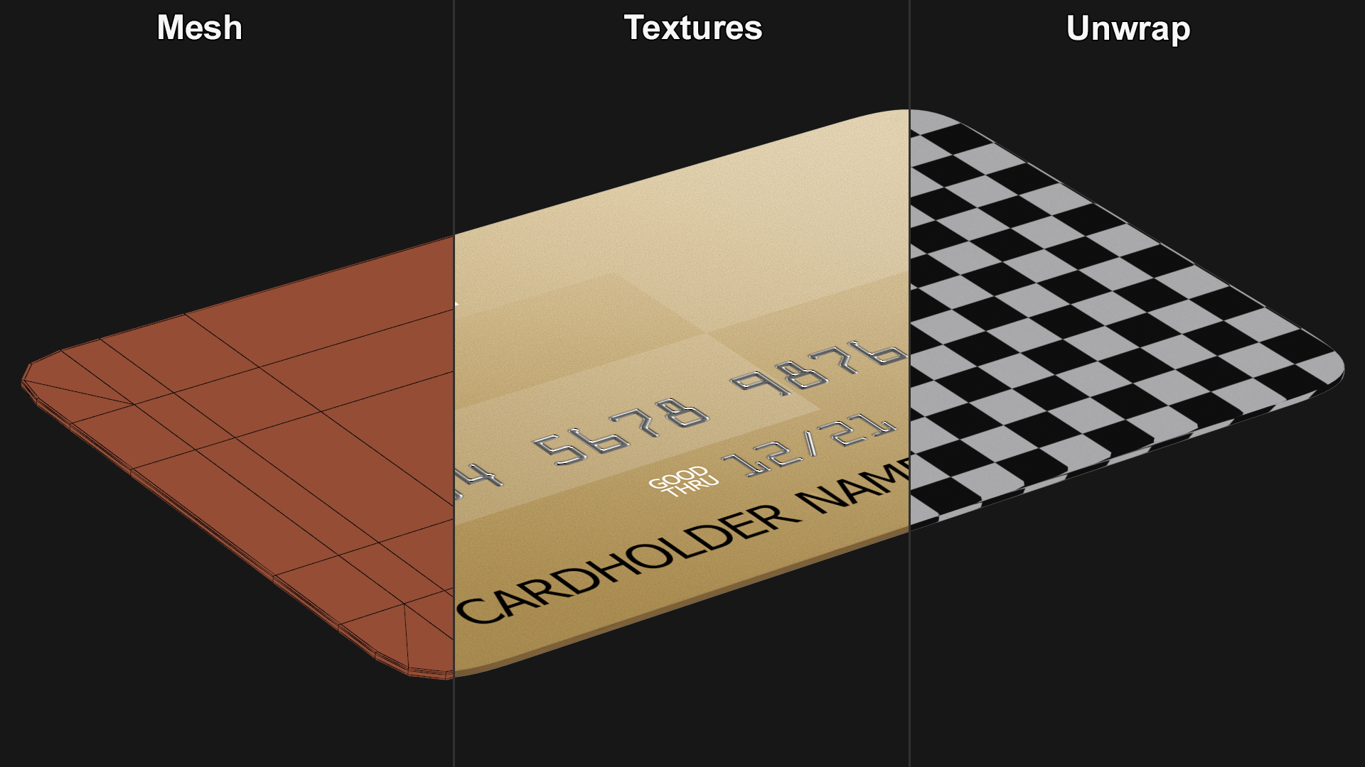 3D Visa Gold Credit Card