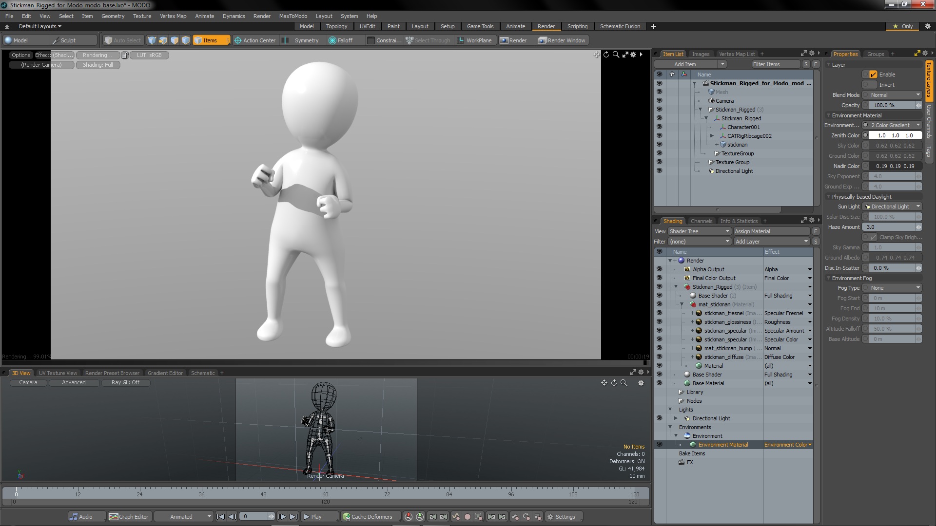 3D model Stickman Rigged