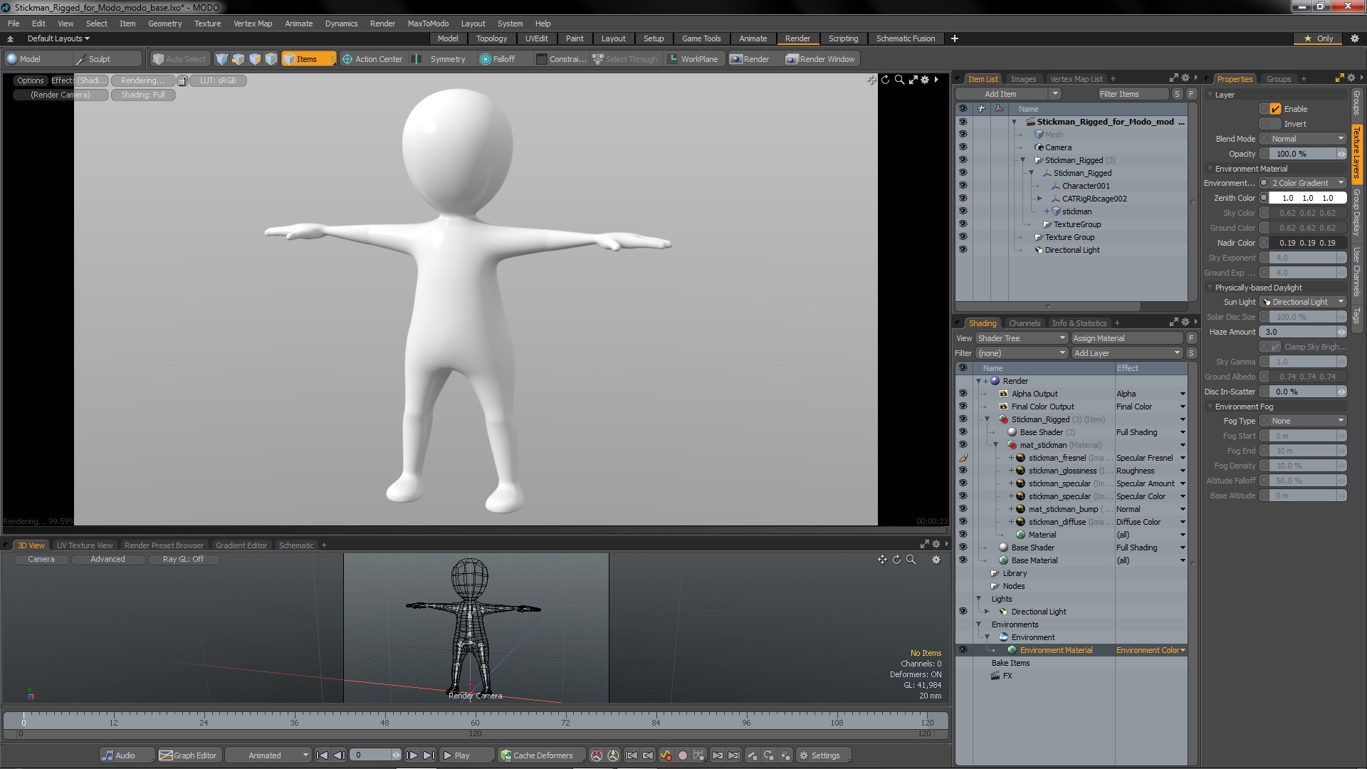 3D model Stickman Rigged