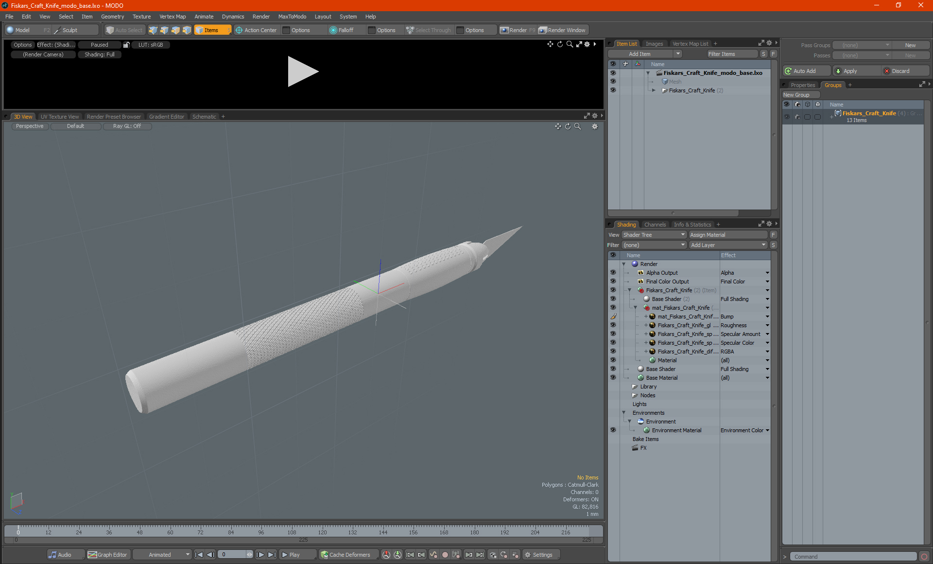 Fiskars Craft Knife 3D model