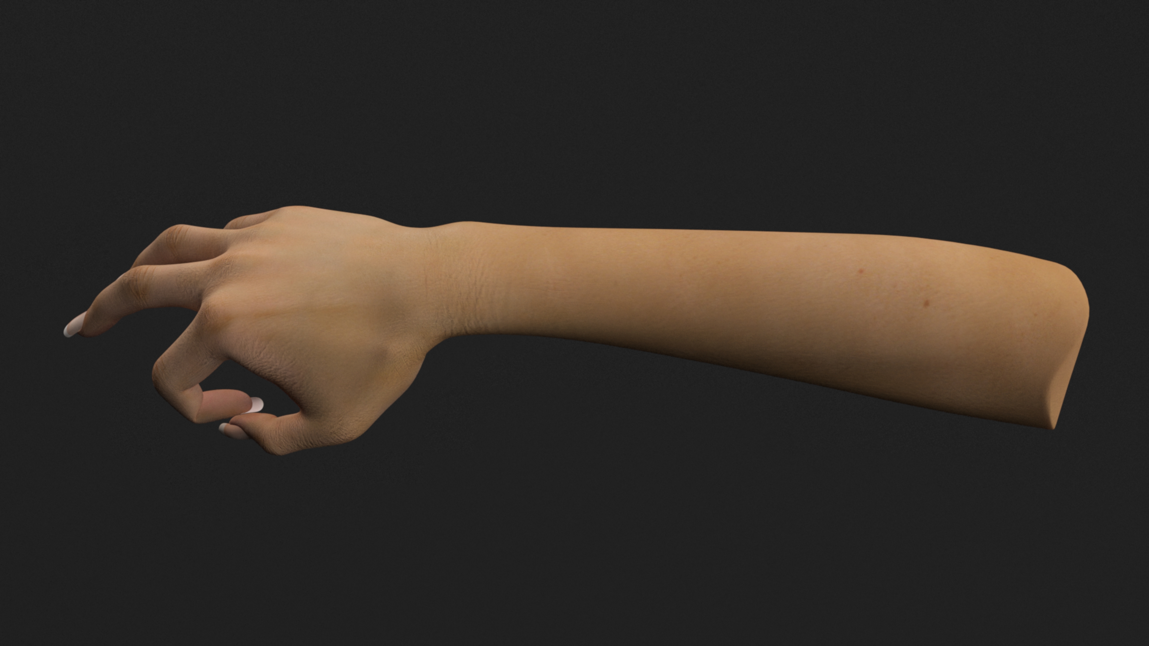 3D Woman Hand OK Pose model