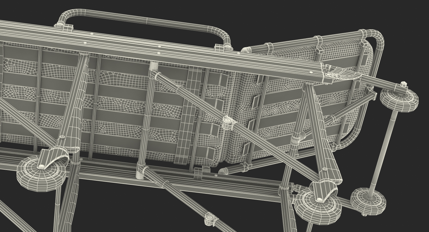 Transport Ambulance Stretcher Trolley 3D