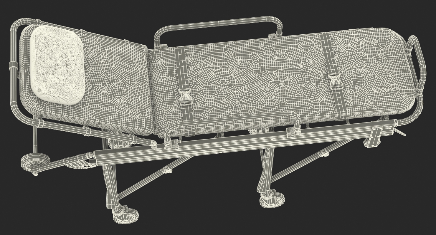 Transport Ambulance Stretcher Trolley 3D