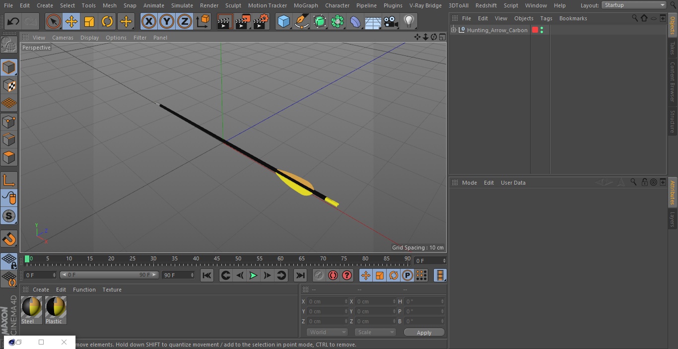 3D model Hunting Arrow Carbon