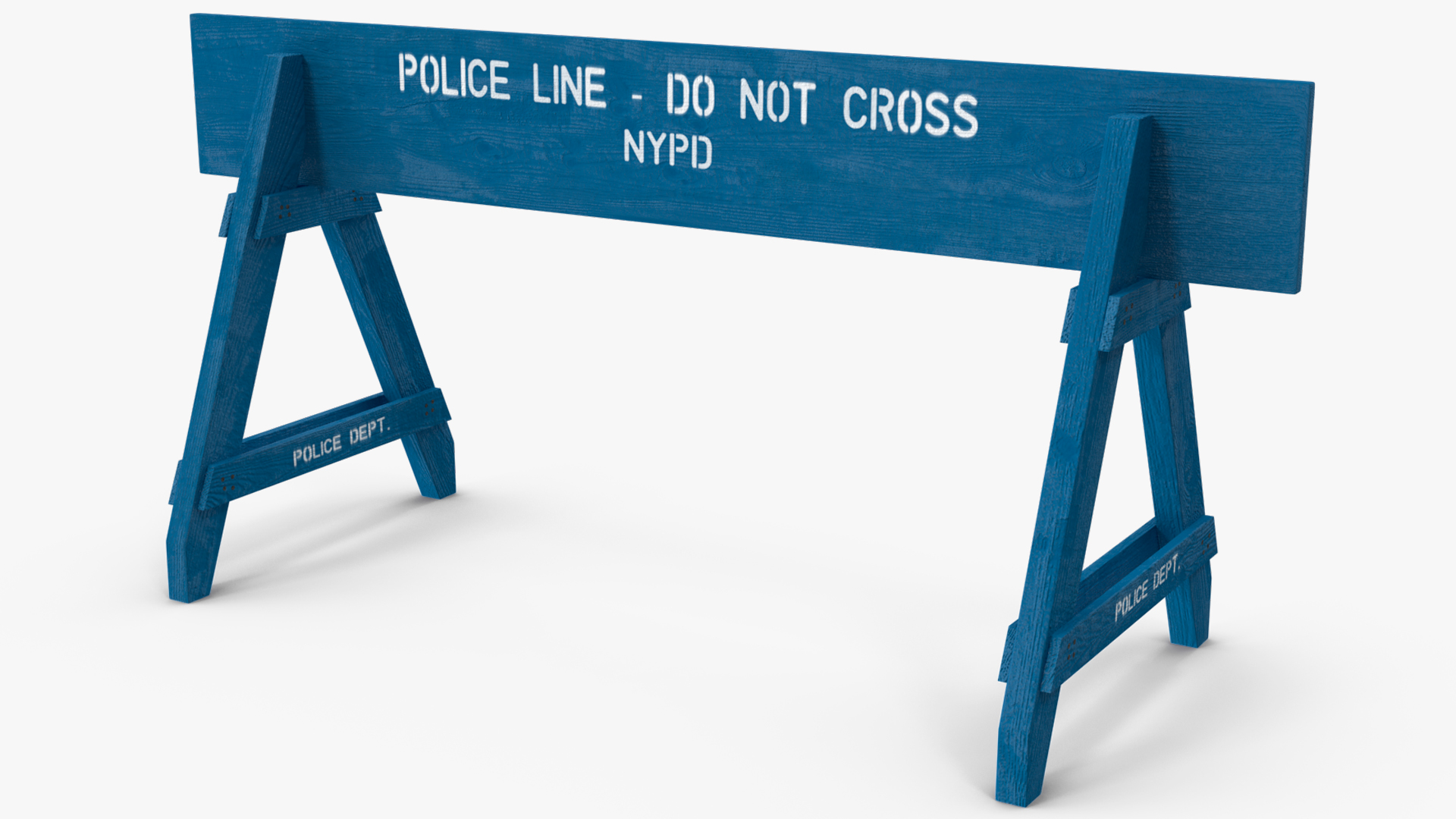 NYPD Police Barricade Barrier 3D model