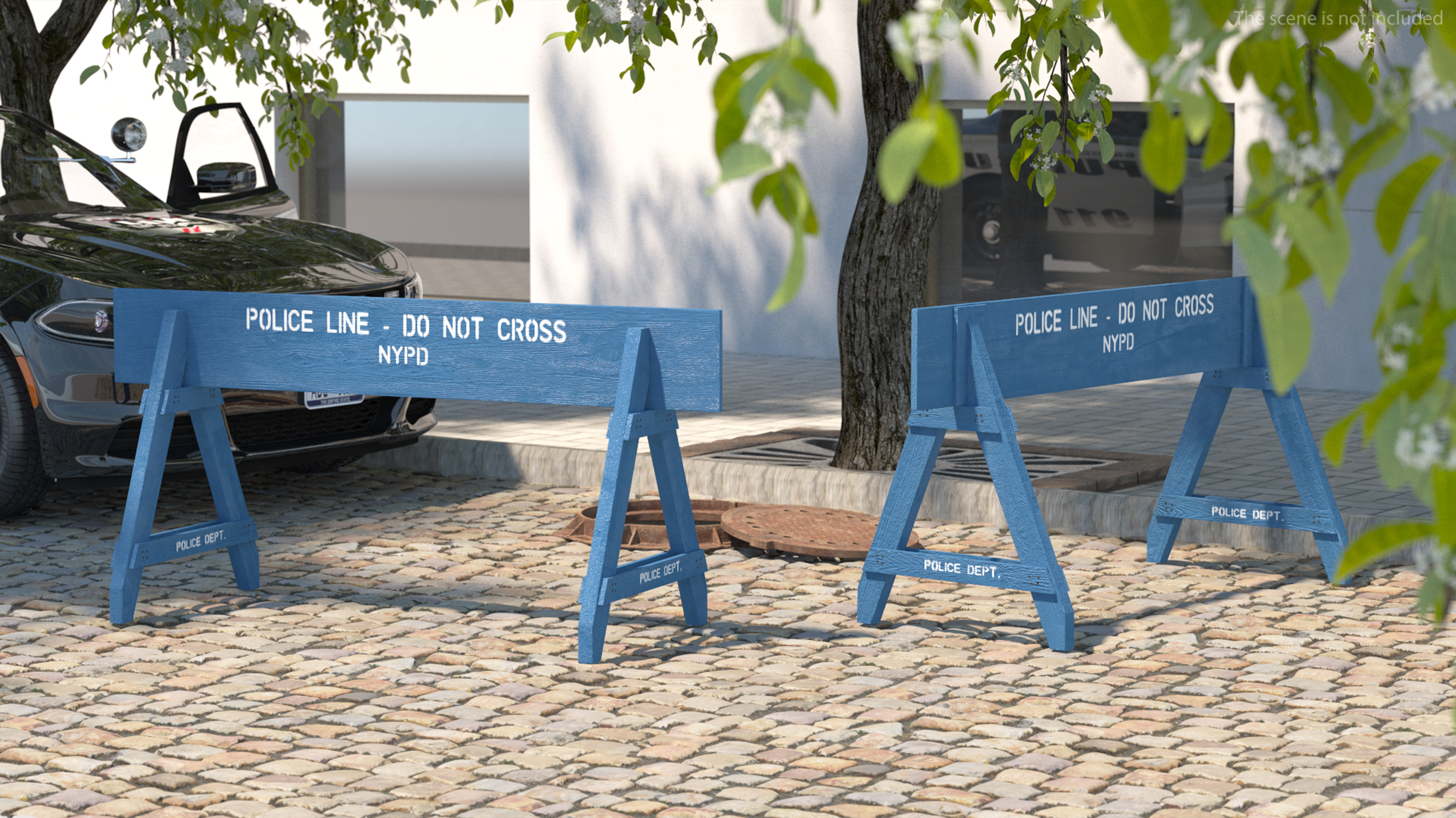 NYPD Police Barricade Barrier 3D model