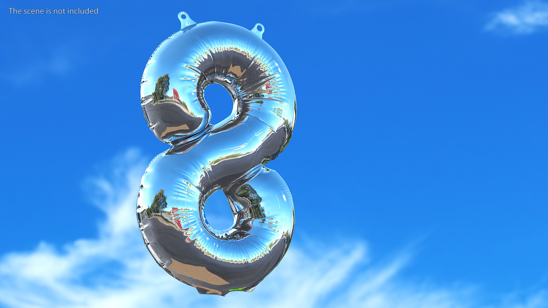 Balloon Numbers Set Multicolored 3D