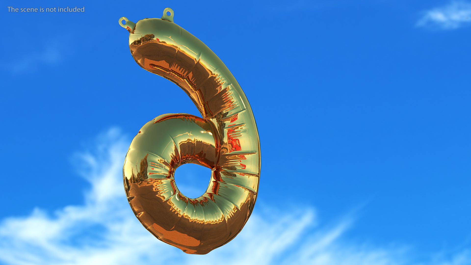 Balloon Numbers Set Multicolored 3D