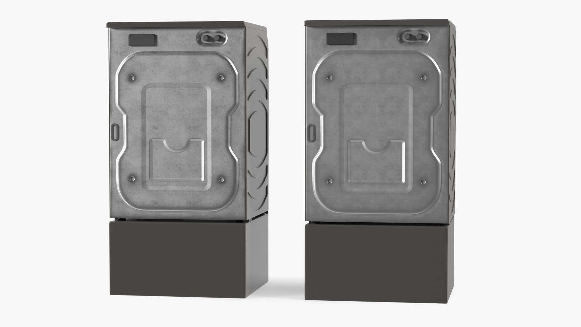 3D Washer and Dryer Set Profile Grey model