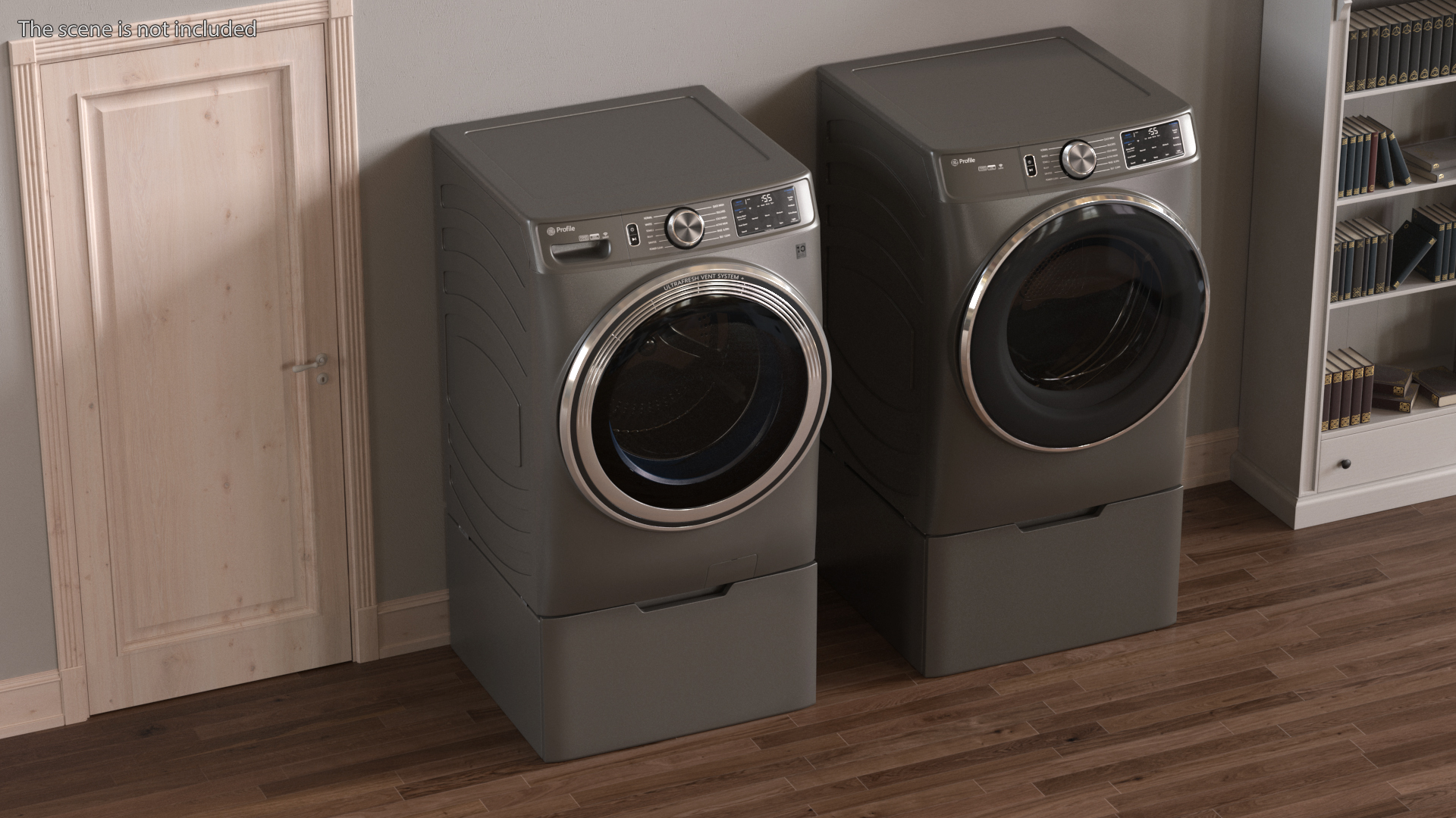 3D Washer and Dryer Set Profile Grey model