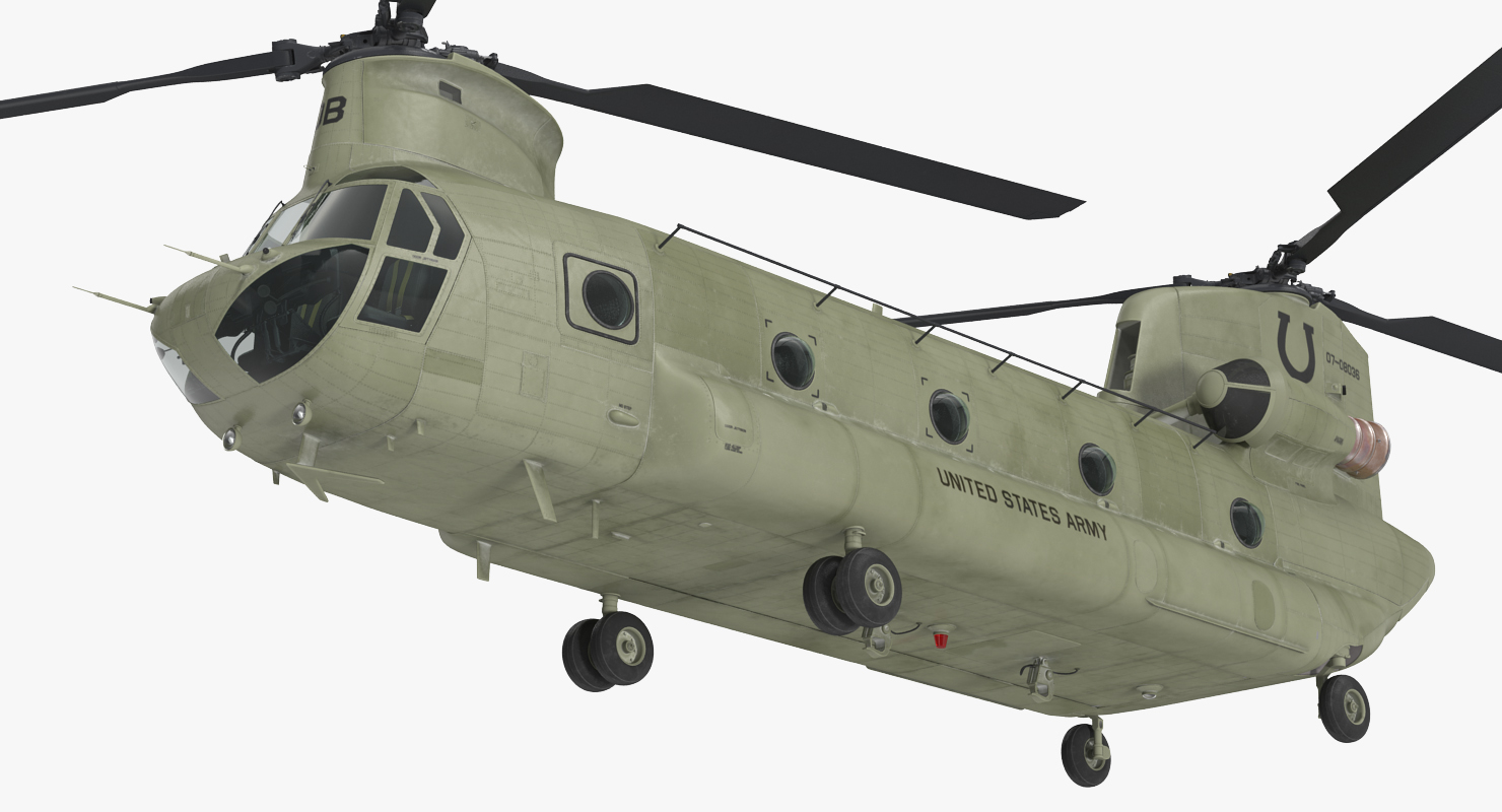 US Army Transport Helicopter CH 47 Chinook 3D