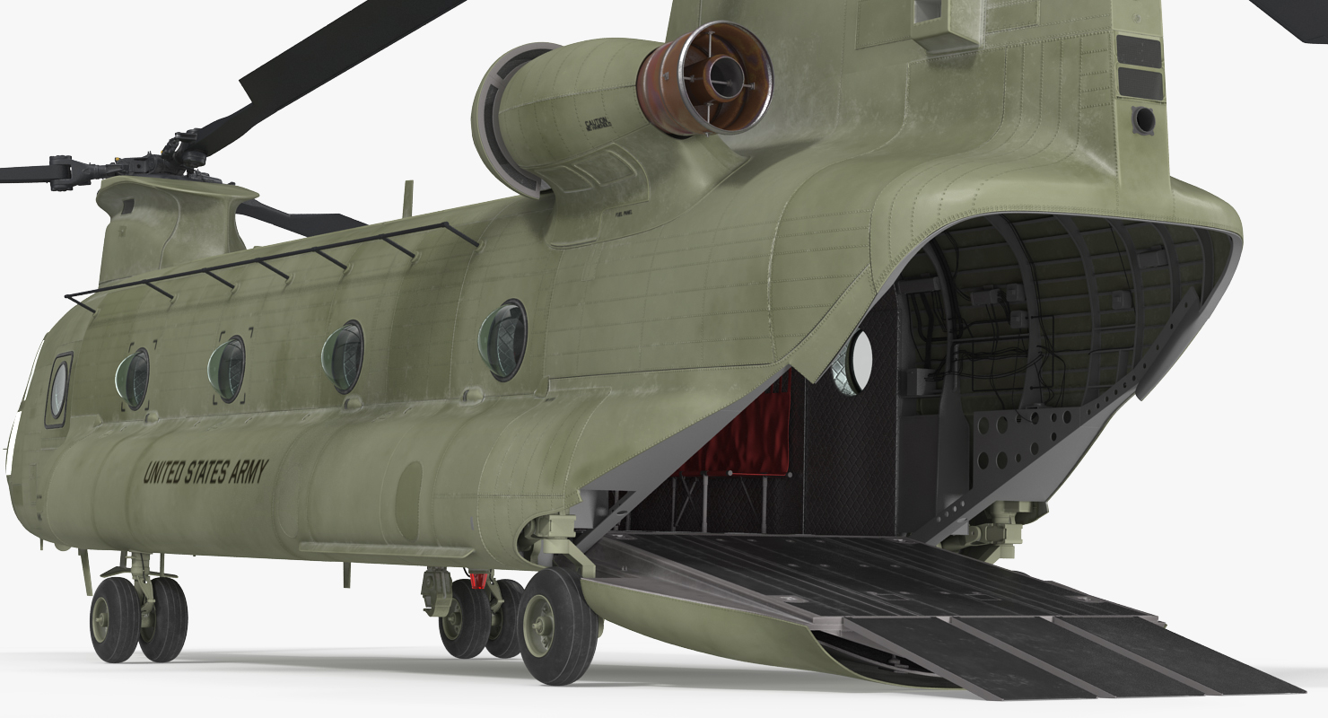 US Army Transport Helicopter CH 47 Chinook 3D