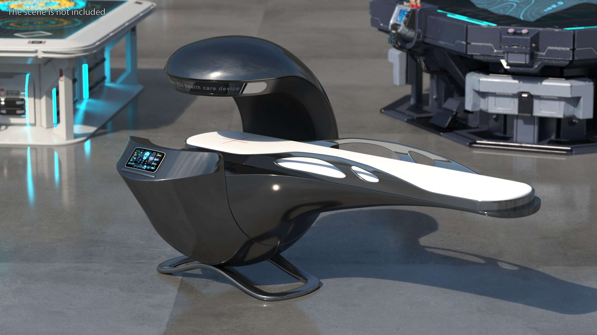 3D Sci-Fi Health Care System Black