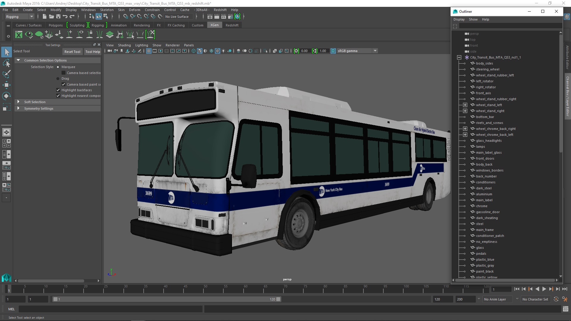 City Transit Bus MTA Q53 3D model