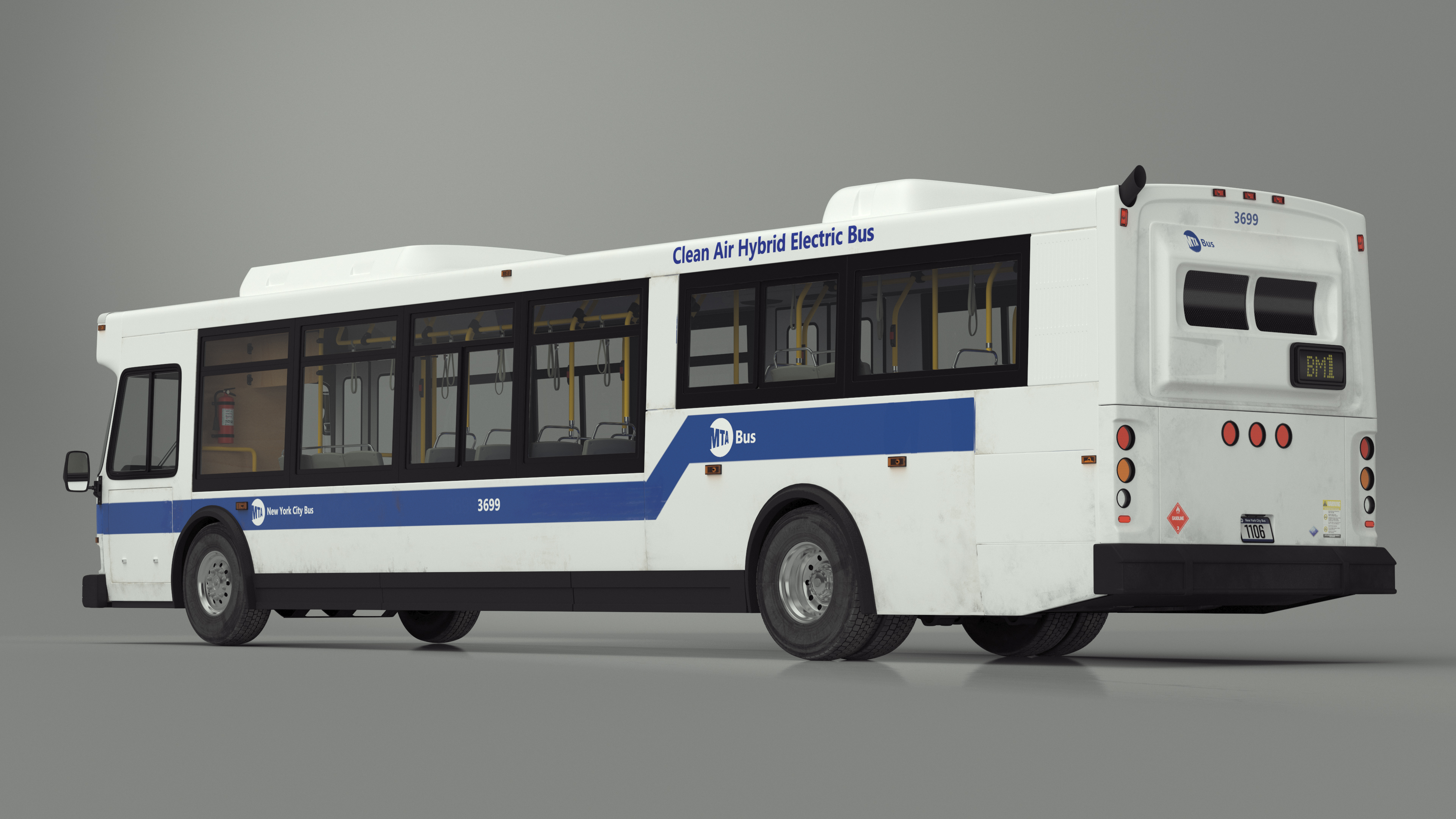 City Transit Bus MTA Q53 3D model