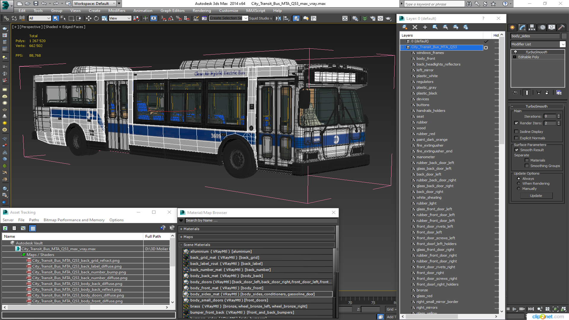 City Transit Bus MTA Q53 3D model