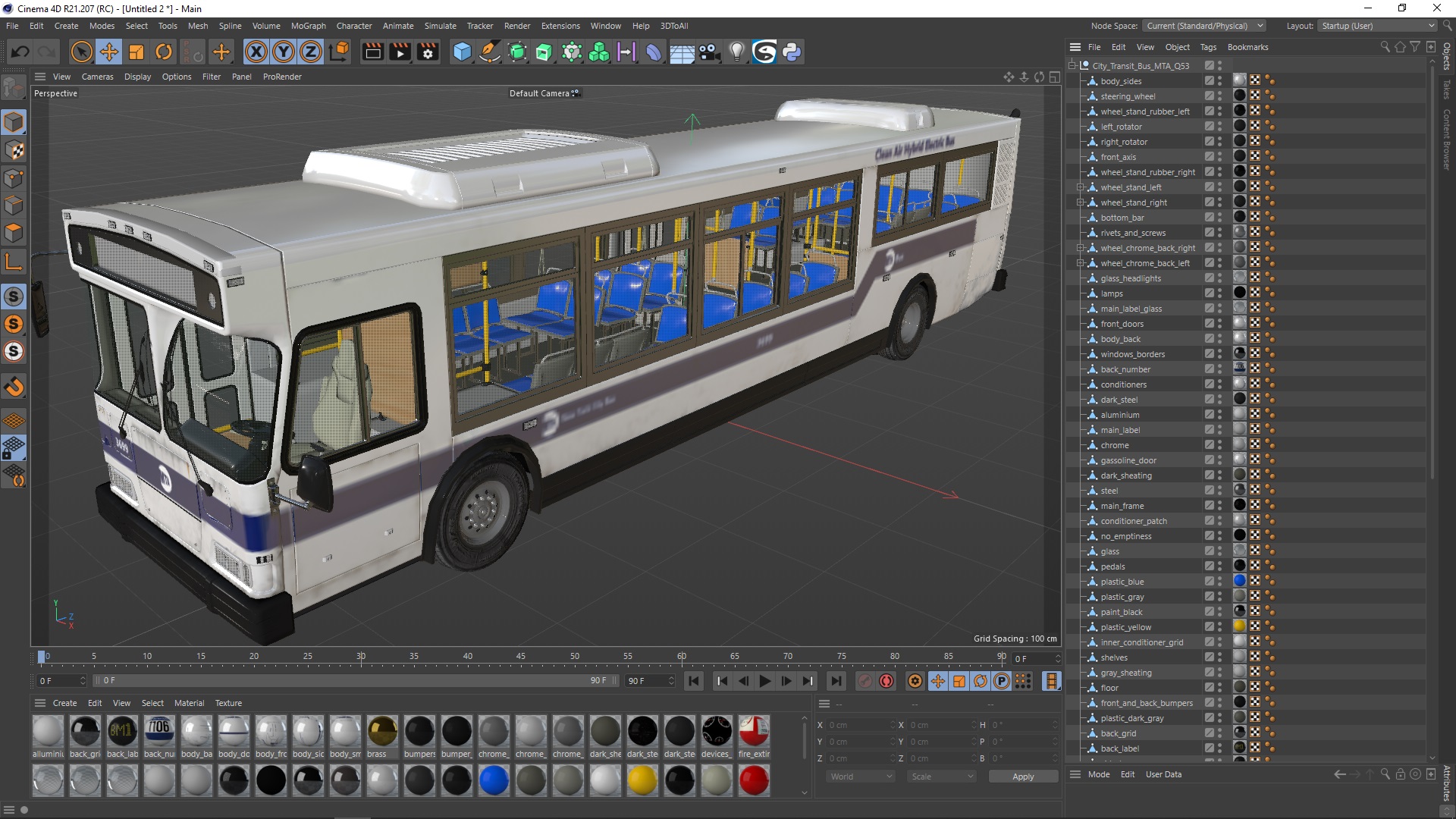 City Transit Bus MTA Q53 3D model