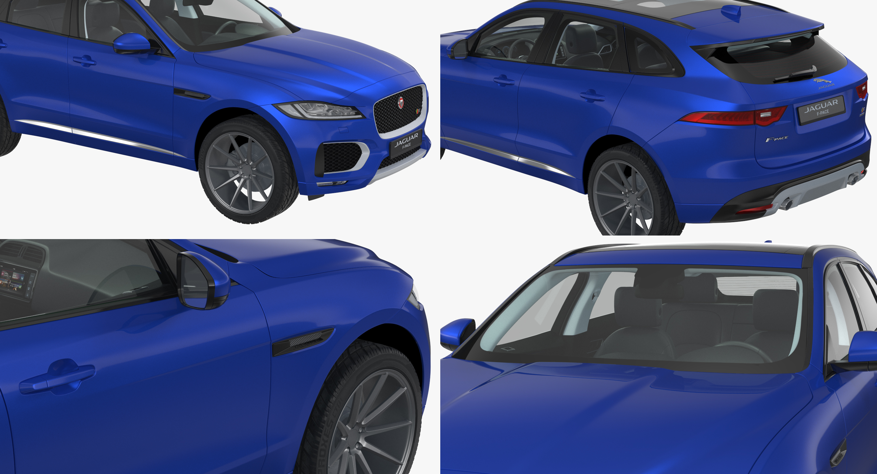 Jaguar F Pace 2017 Simple Interior 3D model