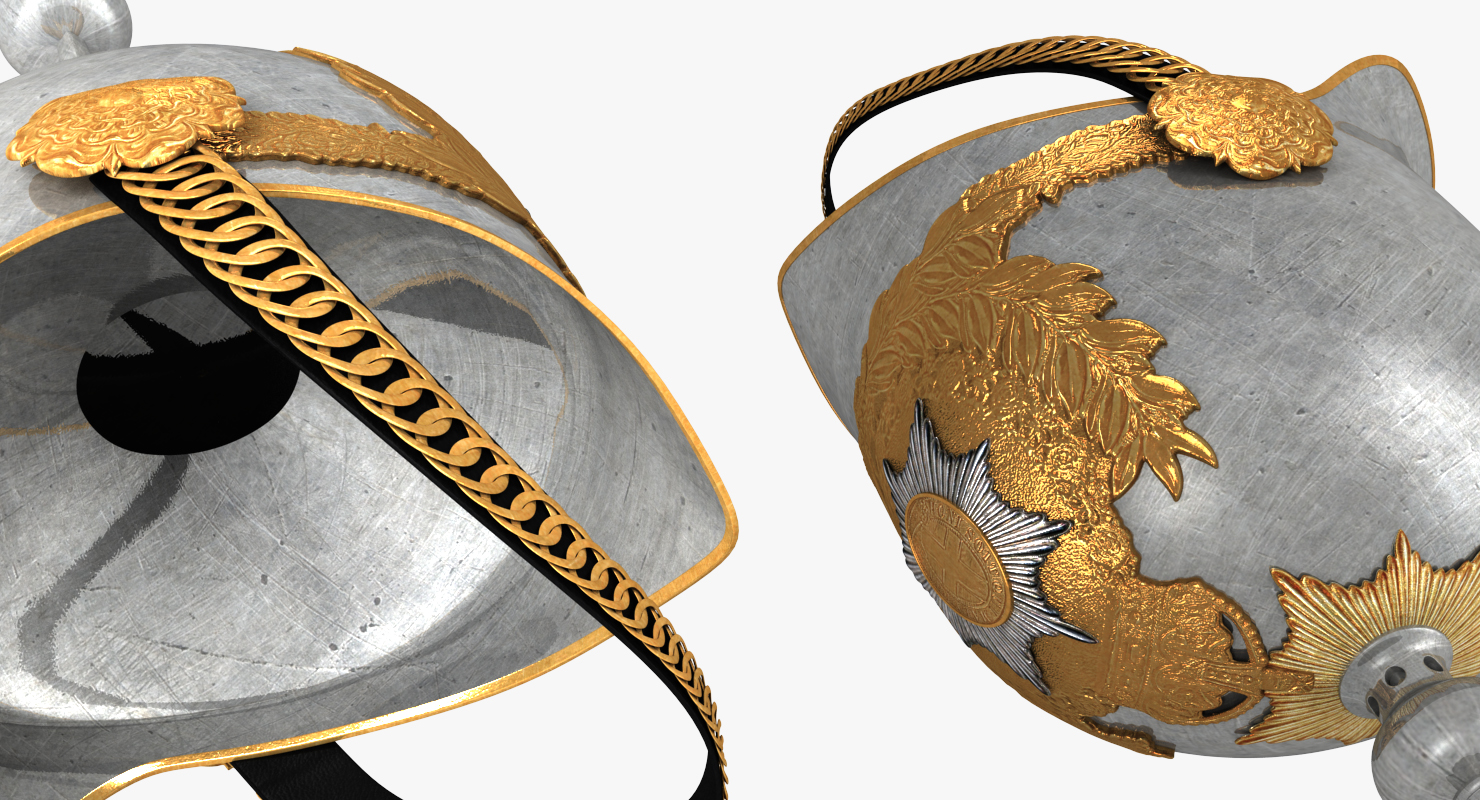 British Life Guard Cavalry Helmet with Fur 3D