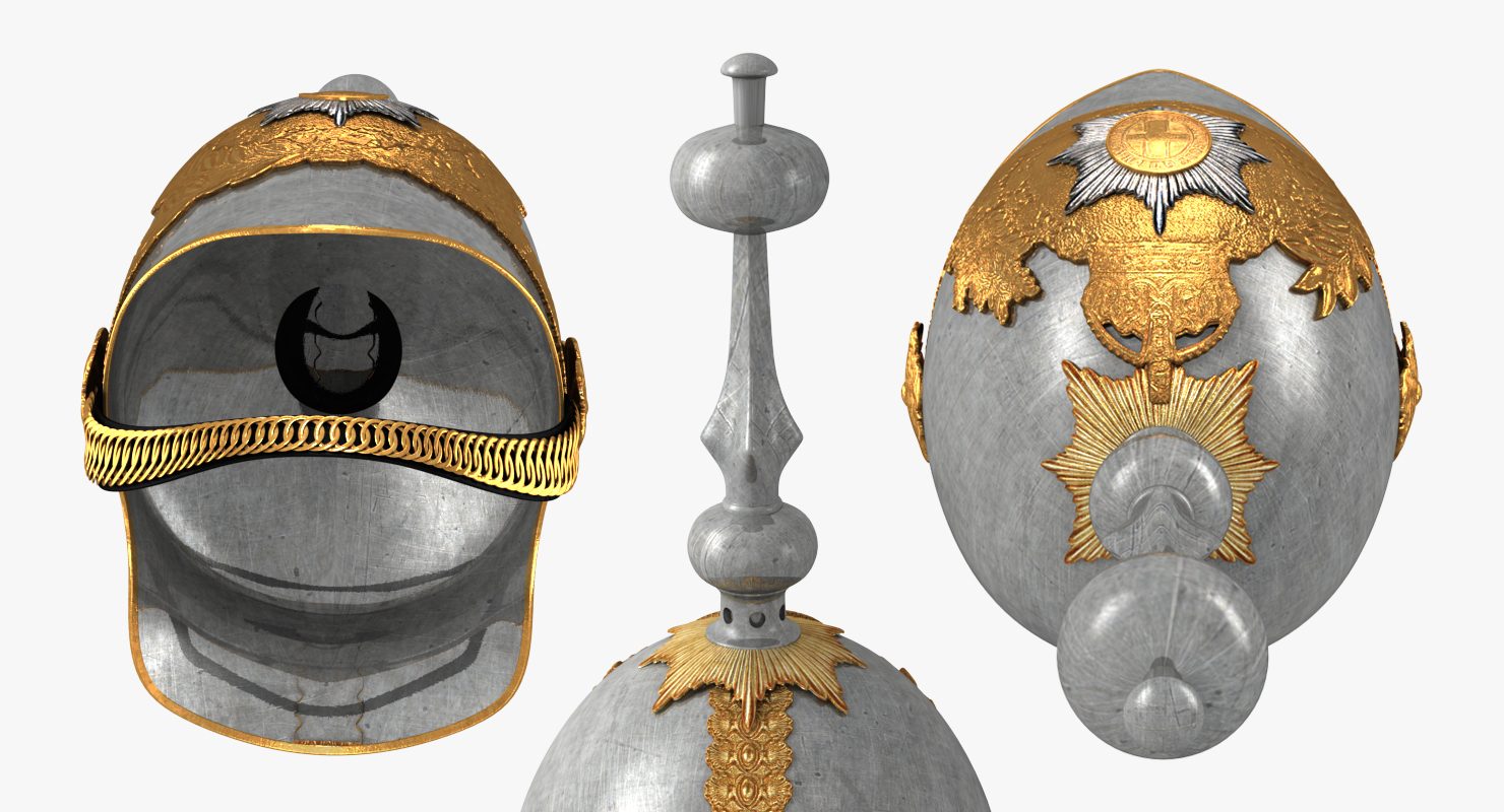 British Life Guard Cavalry Helmet with Fur 3D