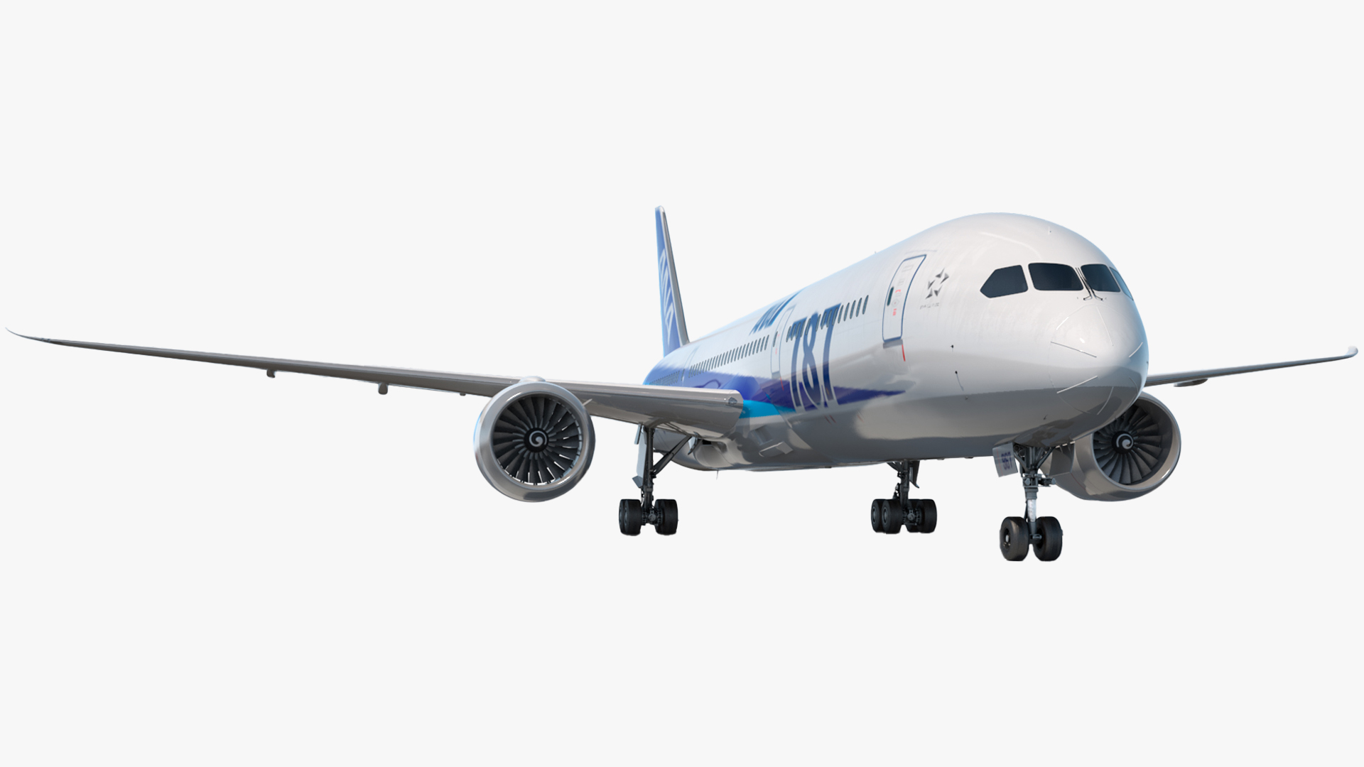 3D model Boeing 787-9 Dreamliner ANA Livery Rigged for Cinema 4D