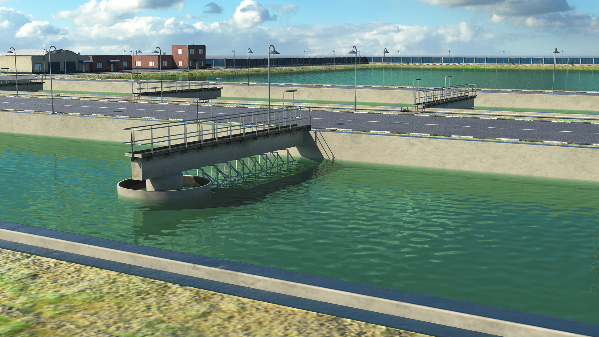 Water Treatment Plant Industrial Structure 3D