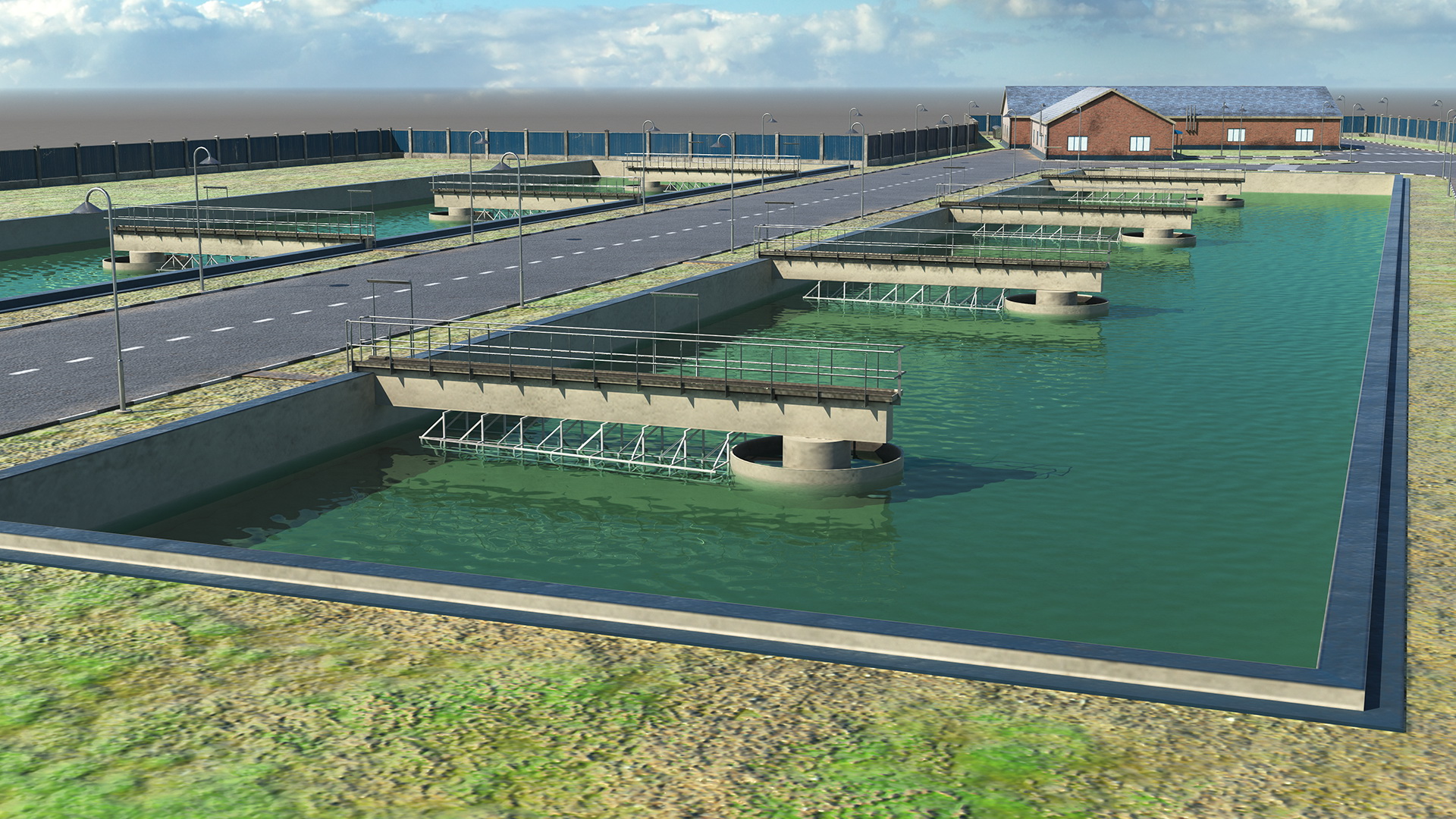 Water Treatment Plant Industrial Structure 3D