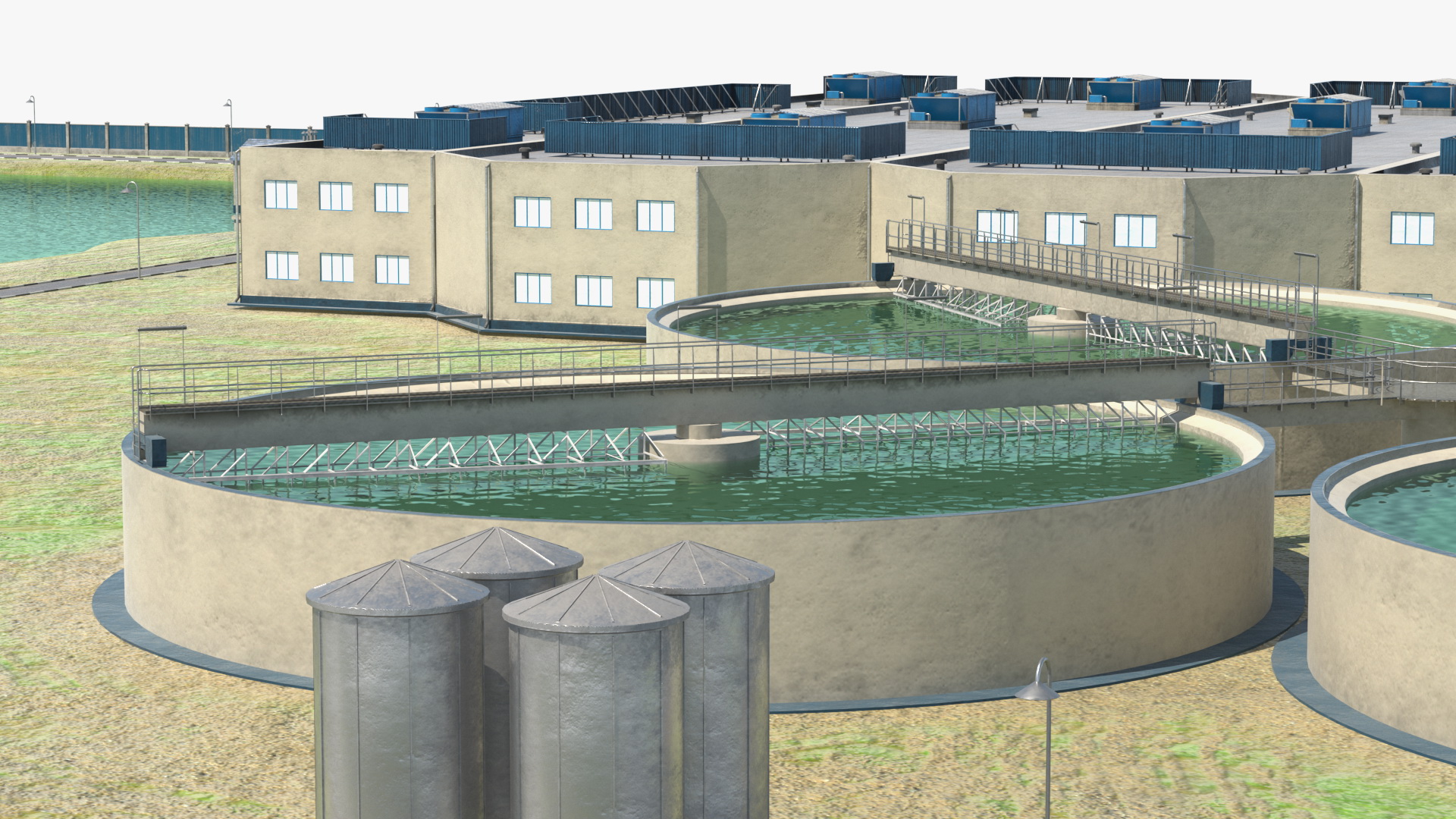 Water Treatment Plant Industrial Structure 3D