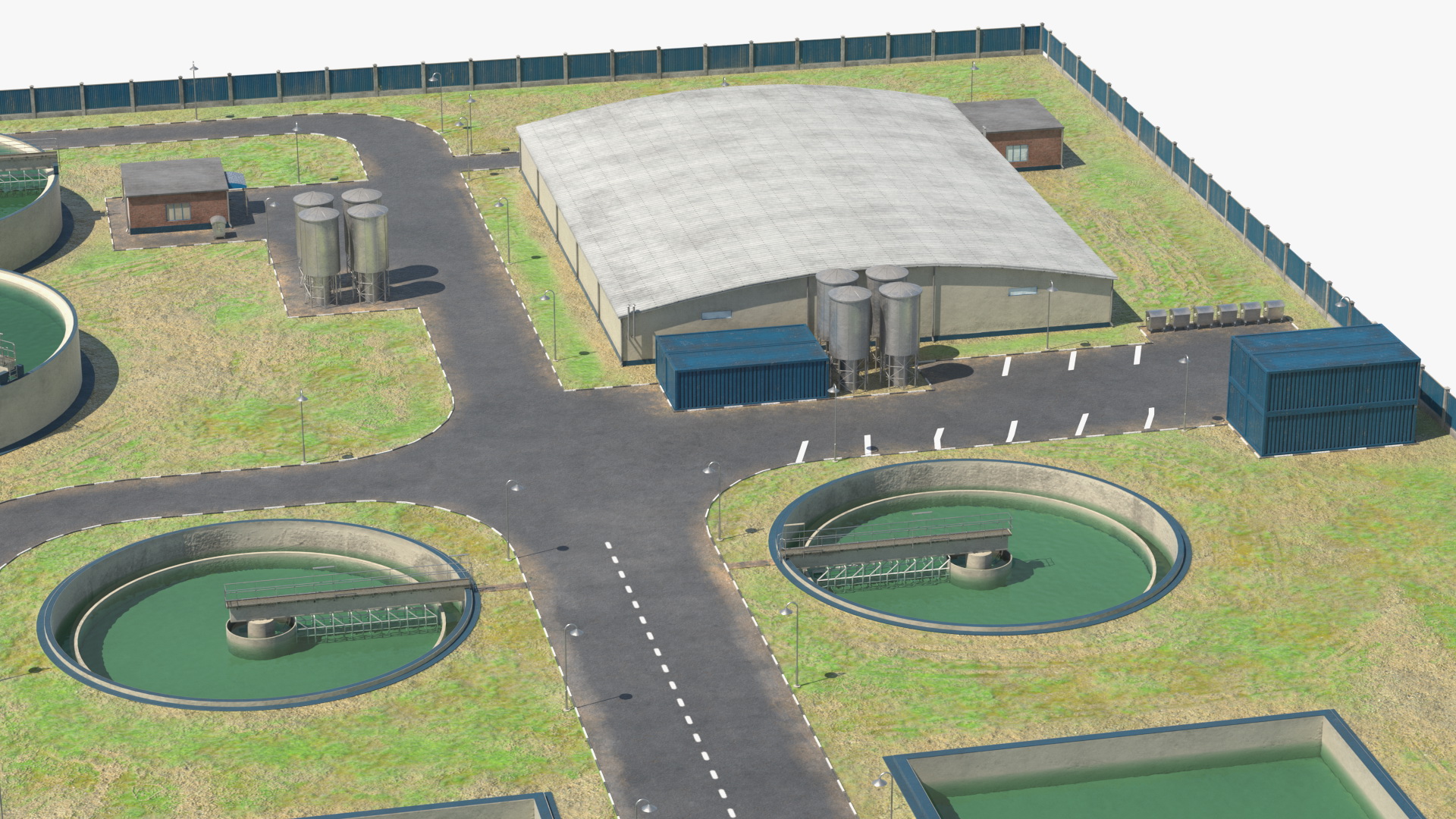 Water Treatment Plant Industrial Structure 3D