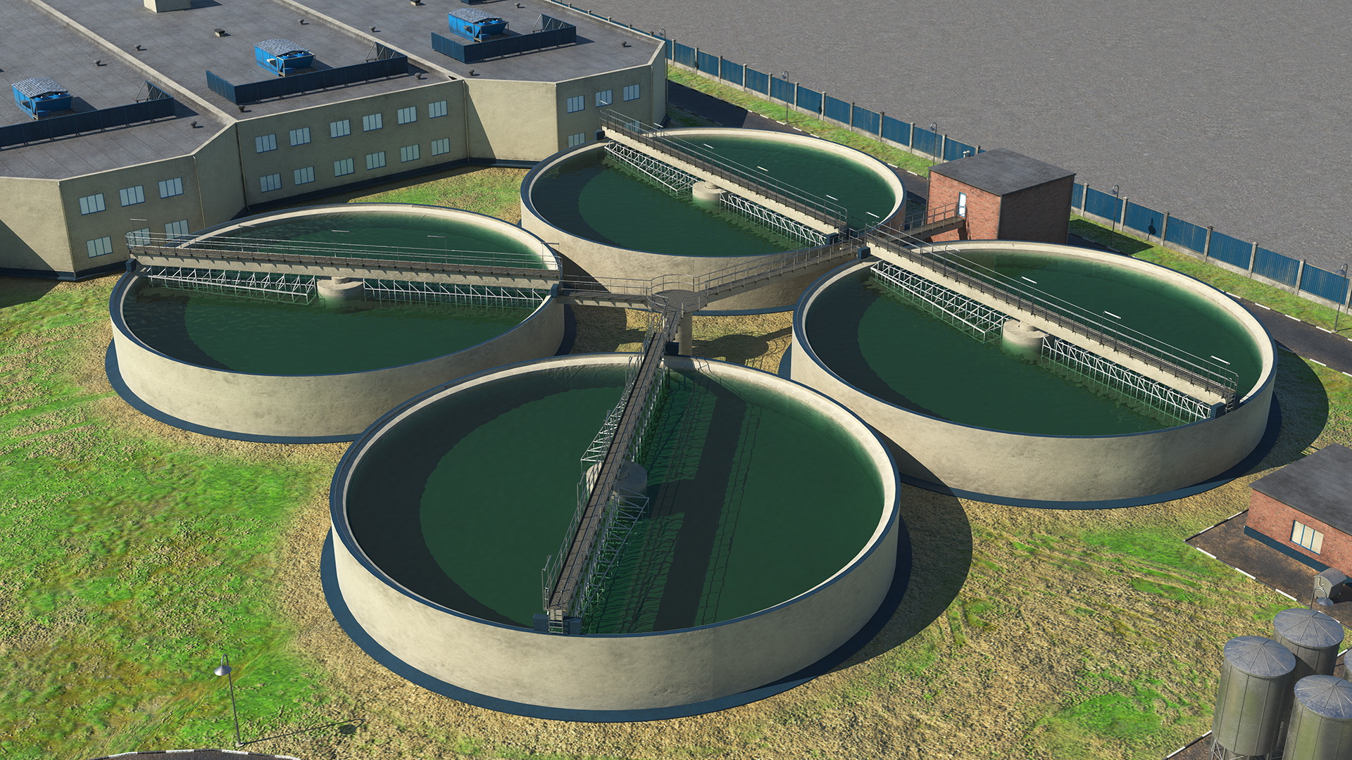 Water Treatment Plant Industrial Structure 3D