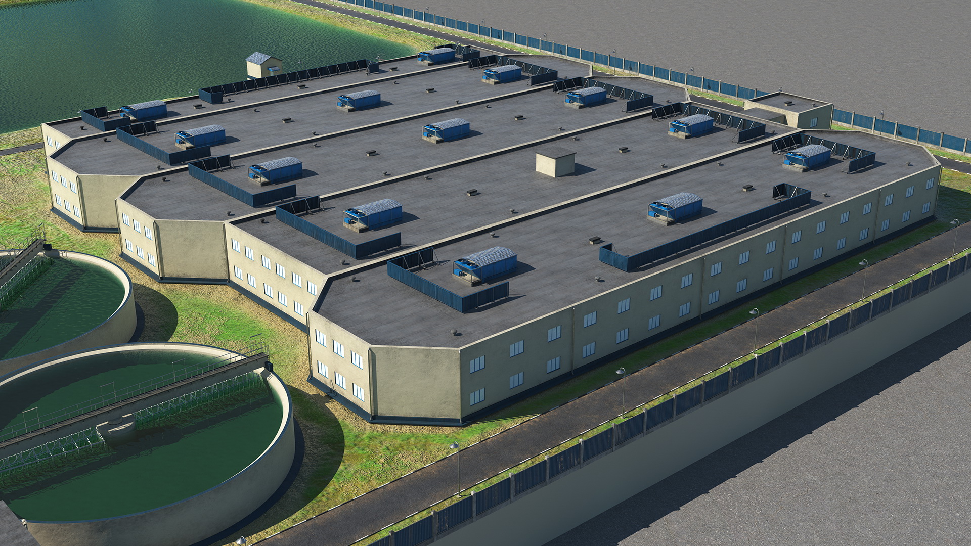 Water Treatment Plant Industrial Structure 3D