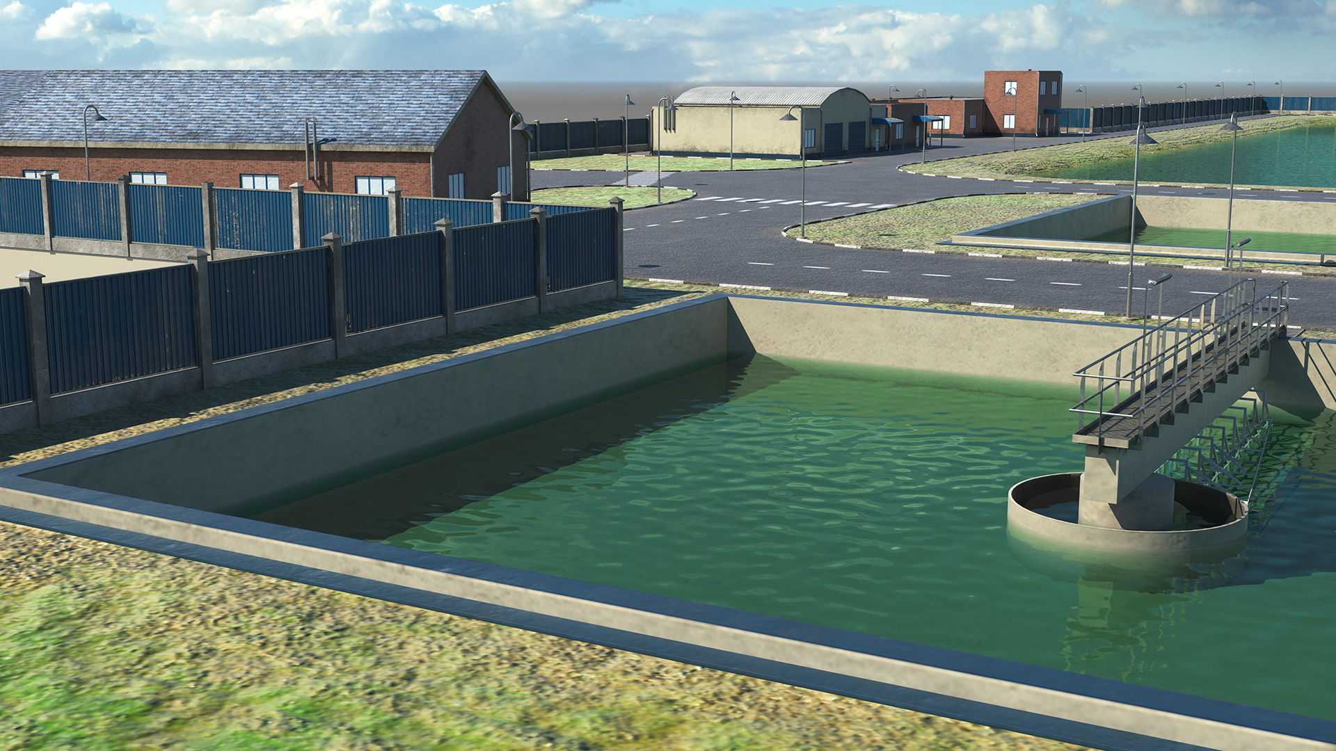 Water Treatment Plant Industrial Structure 3D