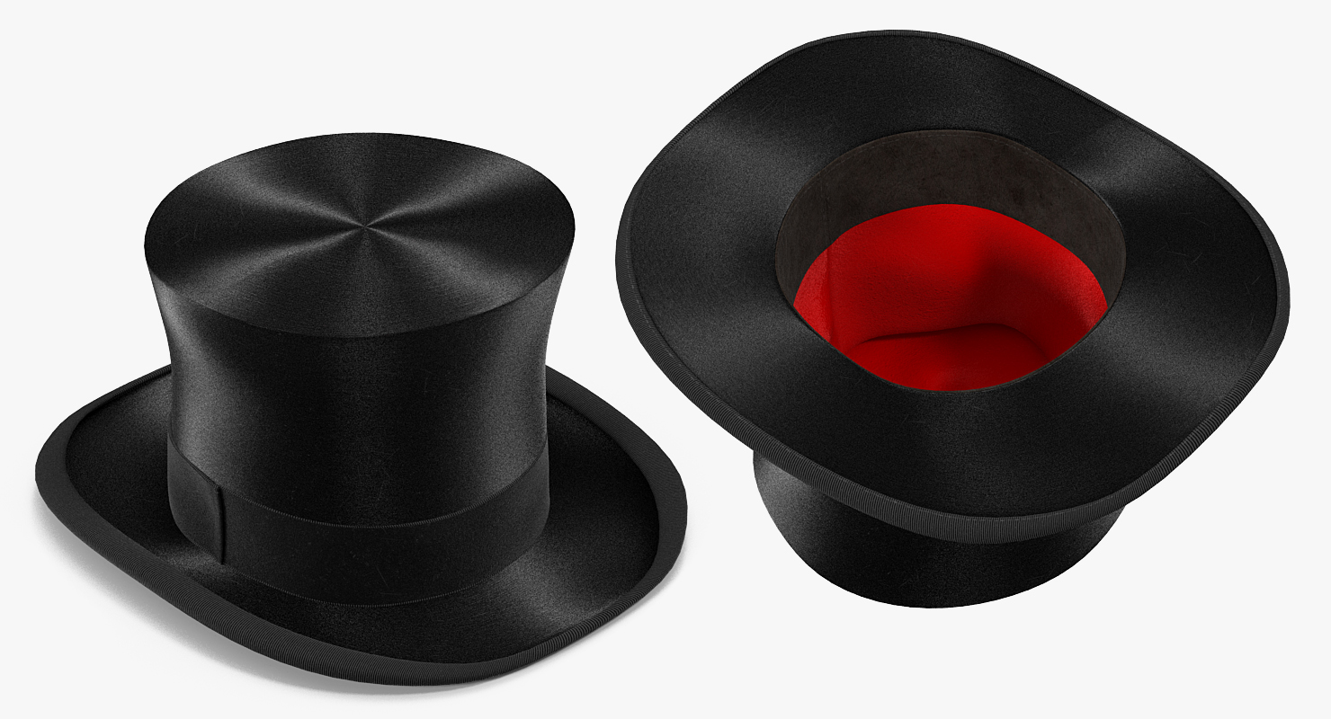 3D model Luxury Black Top Hat