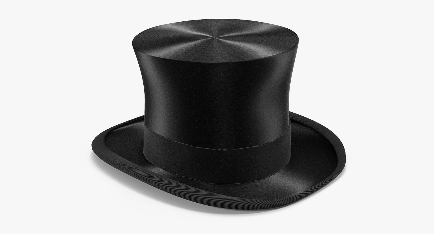 3D model Luxury Black Top Hat