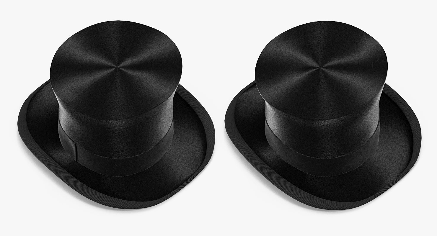 3D model Luxury Black Top Hat