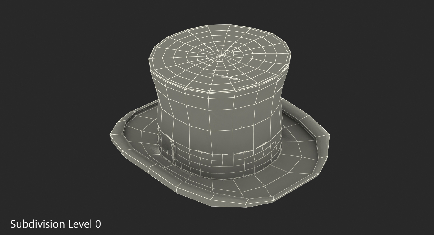 3D model Luxury Black Top Hat