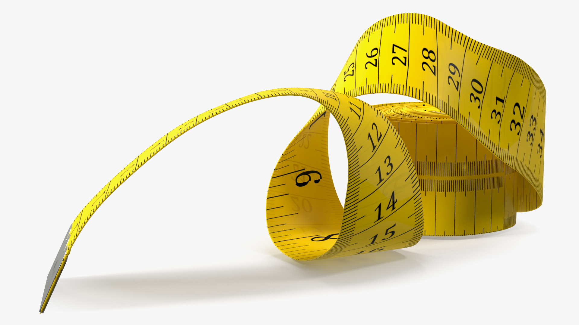 Yellow Tailor Meter 3D model