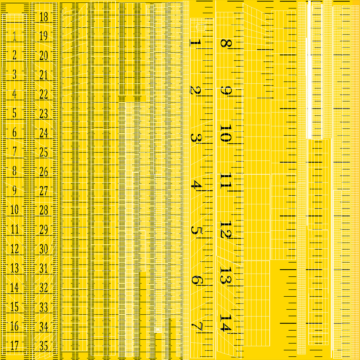 Yellow Tailor Meter 3D model