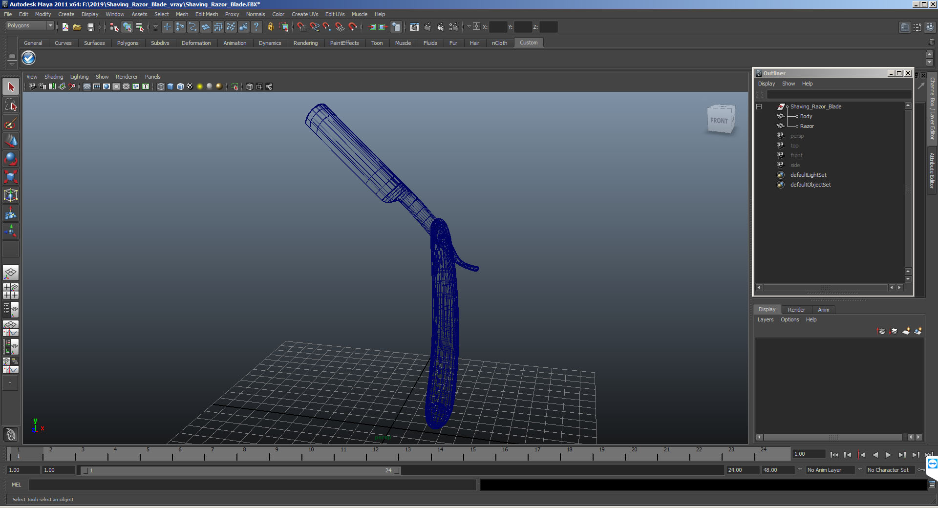 Shaving Razor Blade 3D model