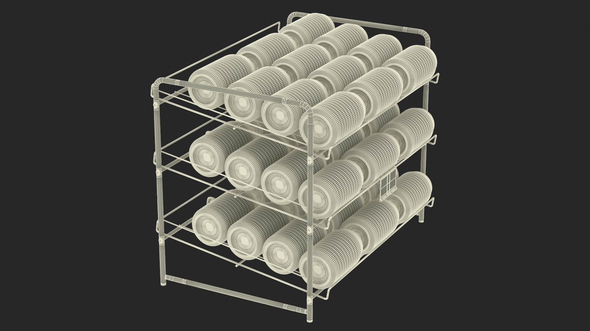 Beverage Organizer with Cans and Price Label 3D model