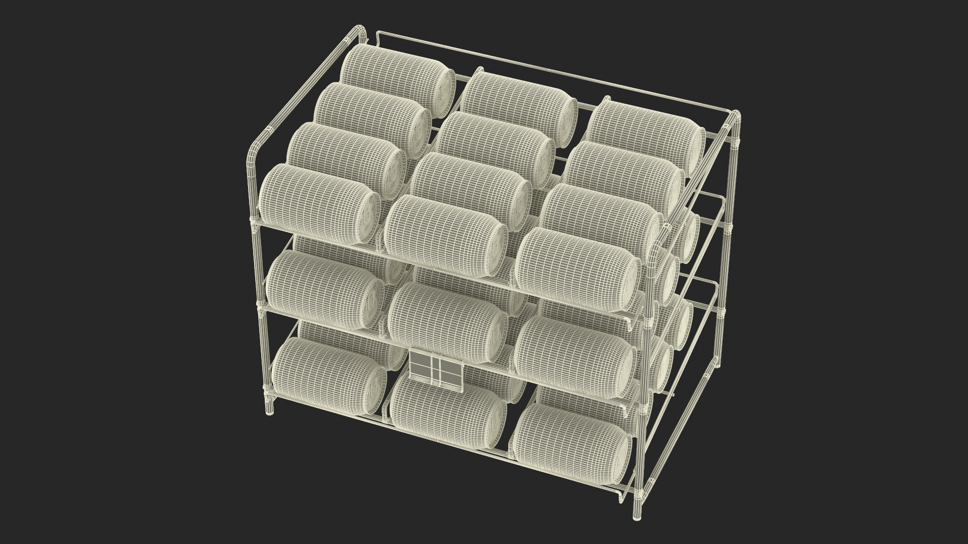 Beverage Organizer with Cans and Price Label 3D model