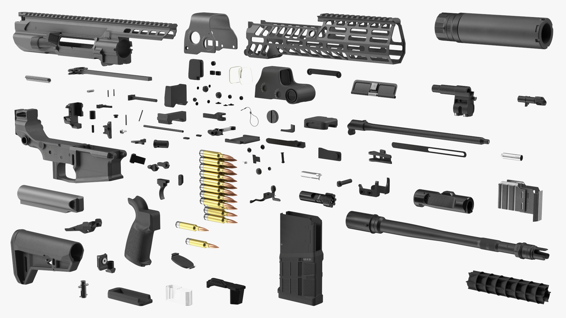 Multi Caliber Assault Rifle 3D