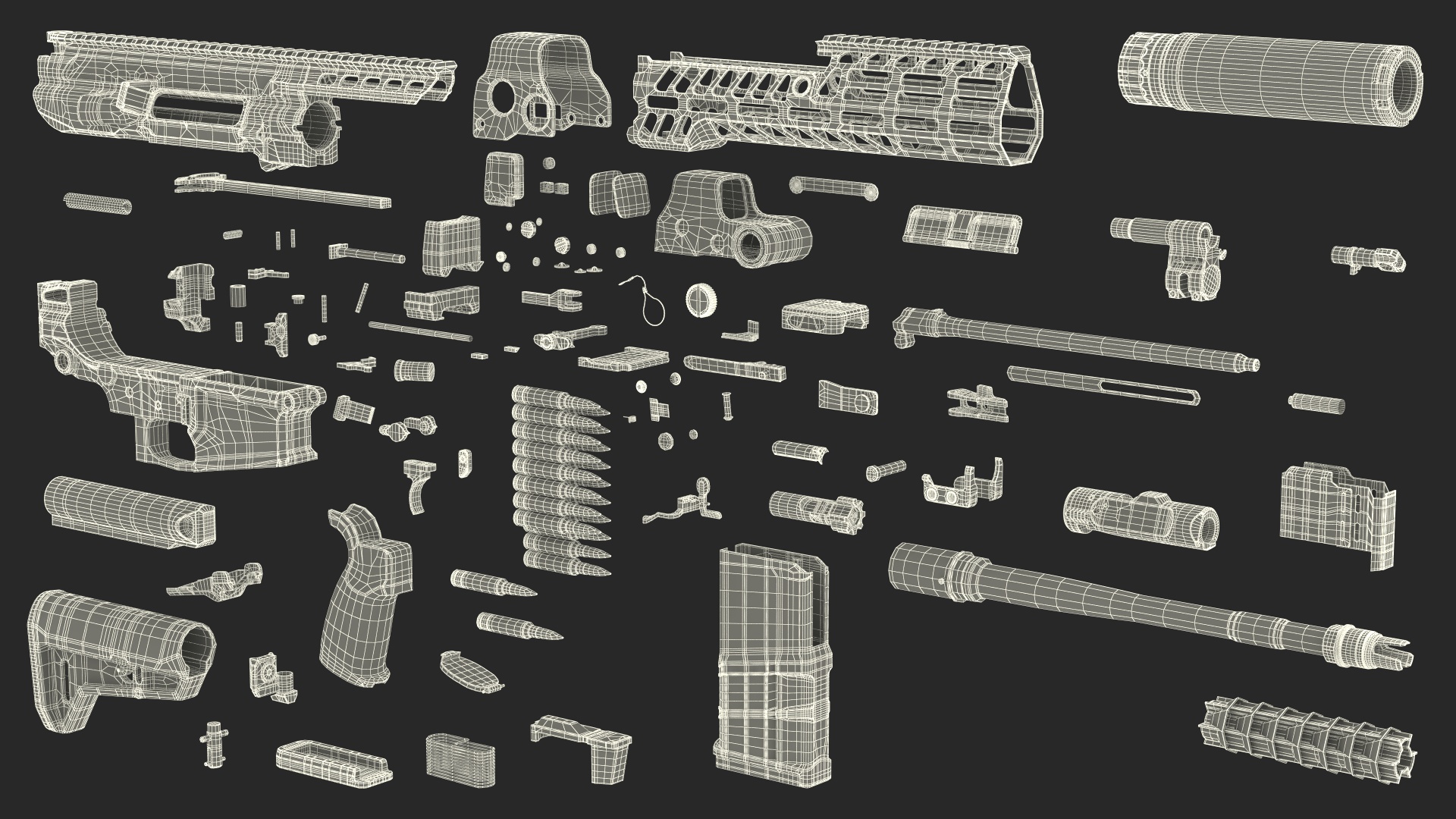 Multi Caliber Assault Rifle 3D