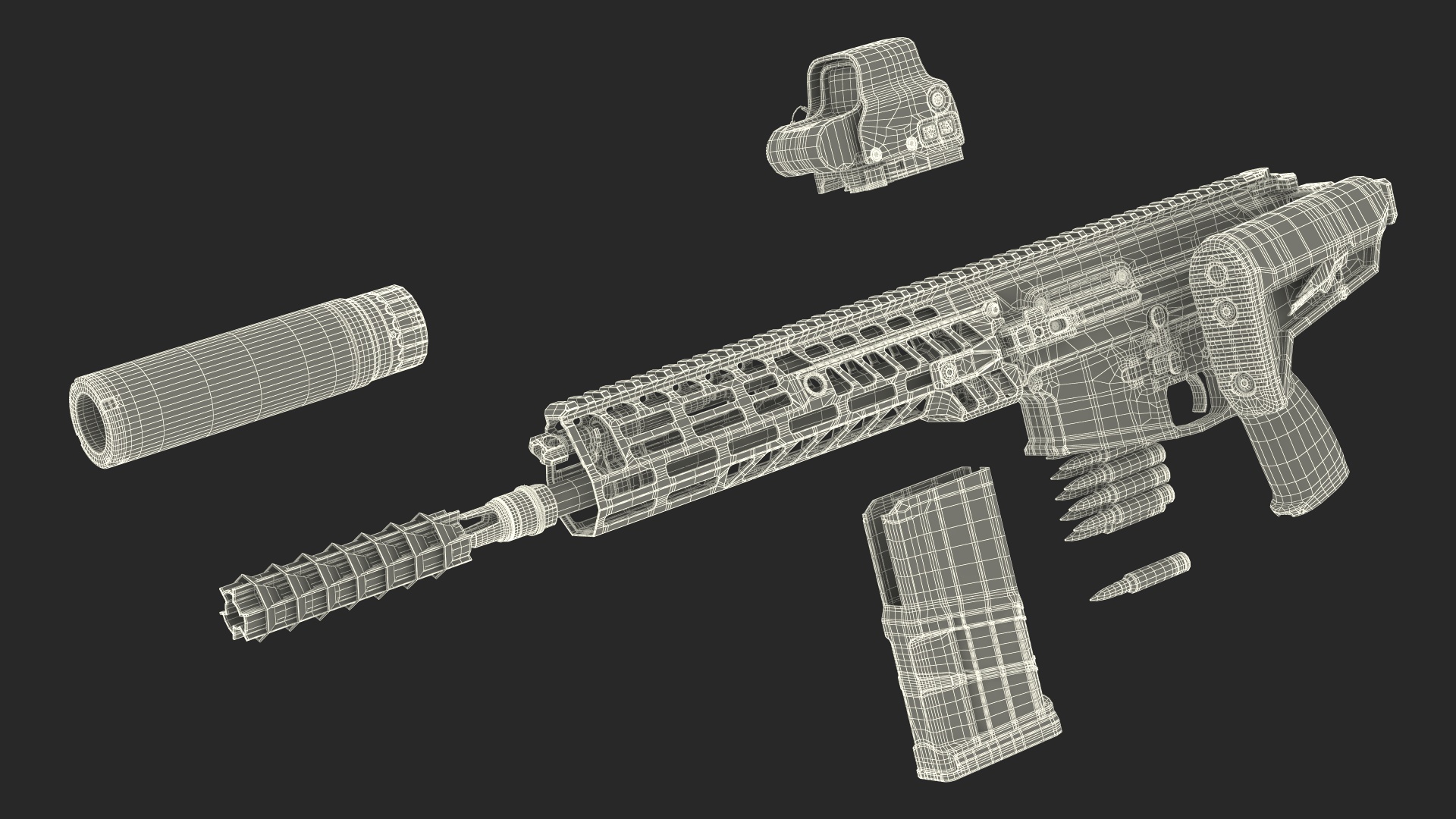 Multi Caliber Assault Rifle 3D